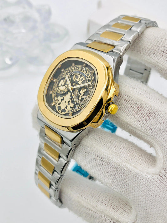 Patek Philippe Skeleton Nautilus - Stainless Steel - Automatic- Two Tone Black Dial Edition - WRIST ND WEAR