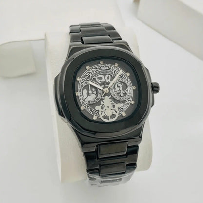 Patek Philippe Skeleton Nautilus - Stainless Steel - Automatic- Black Edition - WRIST ND WEAR