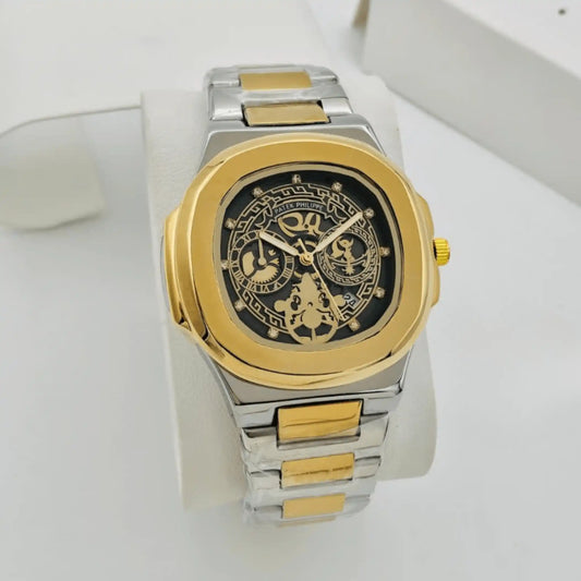 Patek Philippe Skeleton Nautilus - Stainless Steel - Automatic- Two Tone Black Dial Edition - WRIST ND WEAR