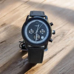TOMI Chronograph – Black Leather Edition